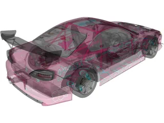 Nissan Silvia S15 Yashio Factory Drift 3D Model preview