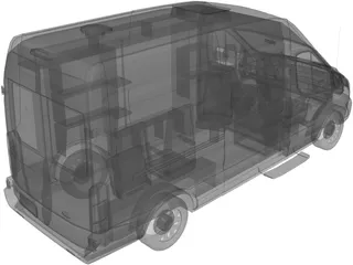 Ford Transit Hightop (2018) 3D Model preview