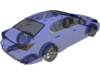 Lexus GS-F (2019) 3D Model preview