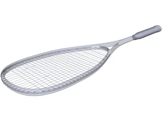 Squash Racket Dunlop 3D Model preview