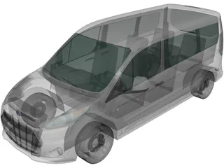 Ford Tourneo Connect (2014) 3D Model preview