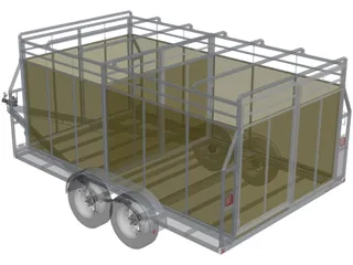 Stock Trailer 3D Model preview