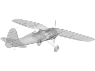 PZL P11 3D Model preview