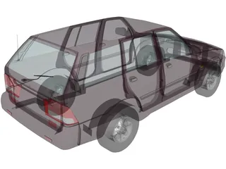 Daewoo Musso 3D Model preview