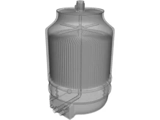 Cooling Tower 3D Model preview