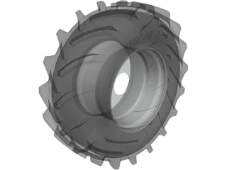 Tractor Wheel 710-70 R38 - MB10 3D Model preview