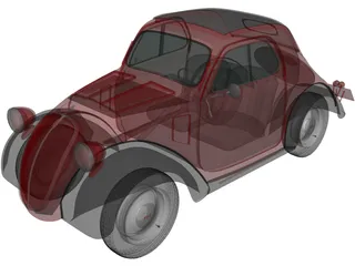 Fiat 500 Topolino (1936) 3D Model preview