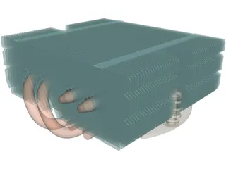 Noctua NH-L9X65 CPU Cooler 3D Model preview