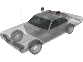 Plymouth Fury Police (1967) 3D Model preview