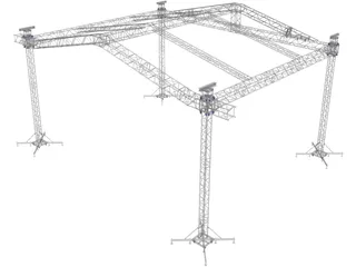 Eurotruss ST Groundsuport 3D Model preview