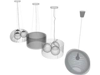 Ceiling Light Collection 3D Model preview
