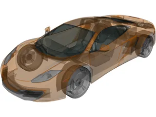 McLaren MP4-12C (2011) 3D Model preview
