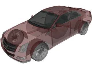 Cadillac CTS Sedan (2007) 3D Model preview