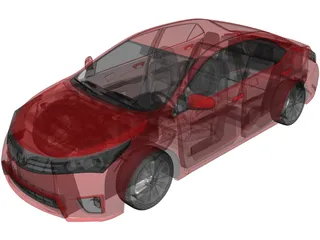 Toyota Corolla (2016) 3D Model preview