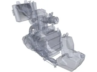 Bajaj Pulsar Engine 3D Model preview