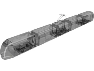 Tram 3D Model preview