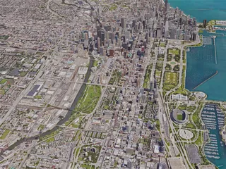 Chicago City, USA (2019) 3D Model preview