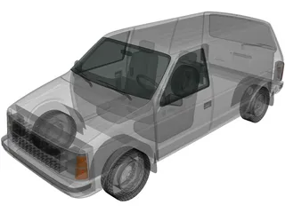 Dodge Mini Ram Van (1984) 3D Model preview
