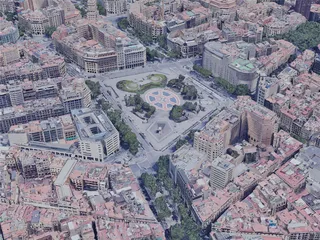 Barcelona City, Spain (2019) 3D Model preview