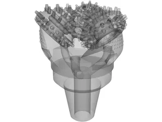 Tricone Drill Bit 3D Model preview