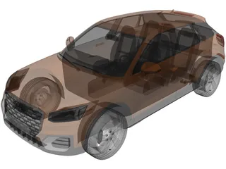 Audi Q2 (2017) 3D Model preview