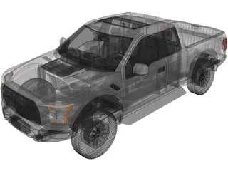 Ford F-150 Raptor (2017) 3D Model preview