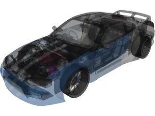 Nissan Silvia S15 Rocket Bunny 3D Model preview