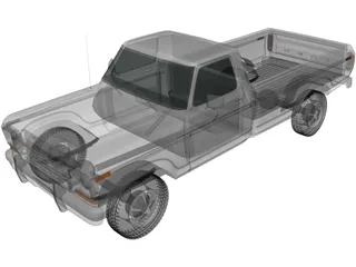 Ford F-150 (1978) 3D Model preview