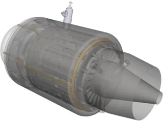 Jet Engine 18kg Force 3D Model preview