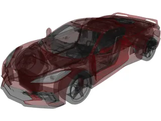 Chevrolet Corvette Z51 (2020) 3D Model preview