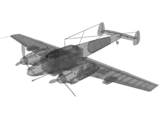 Messerschmitt BF-110 G-2 3D Model preview
