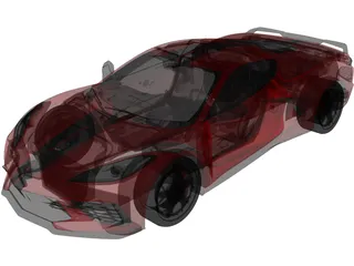 Chevrolet Corvette C8 Stingray Z51 (2020) 3D Model preview