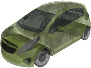 Chevrolet Beat (2010) 3D Model preview