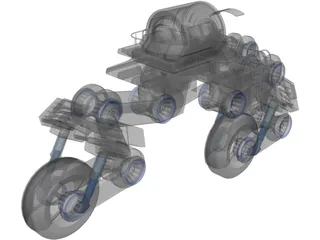 Futuristic Trike 3D Model preview