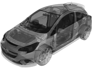 Opel Corsa (2016) 3D Model preview