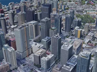 Seattle City, WA, USA (2019) 3D Model preview