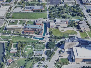 Indianapolis City, IN, USA (2019) 3D Model preview