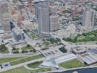 Milwaukee City, WI, USA (2019) 3D Model preview