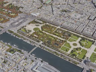 Paris City Center, France (2019) 3D Model preview