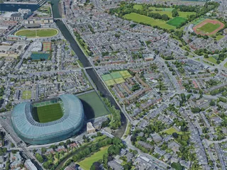 Dublin City, Ireland (2019) 3D Model preview