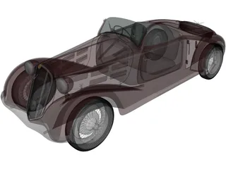 Alfa Romeo 6C 2300 S Touring Pescara Spider (1935) 3D Model preview