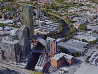 Manchester City, UK (2019) 3D Model preview