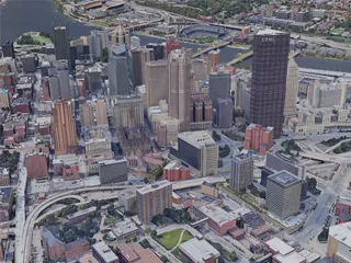 Pittsburgh City, PA, USA (2019) 3D Model preview