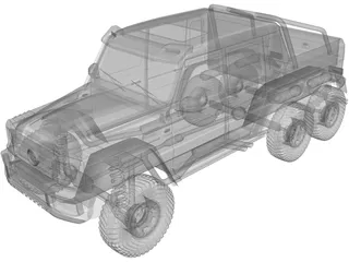 Mercedes-Benz G63 Brabus 6X6 3D Model preview
