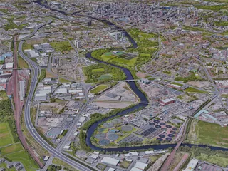 Glasgow City, UK (2019) 3D Model preview