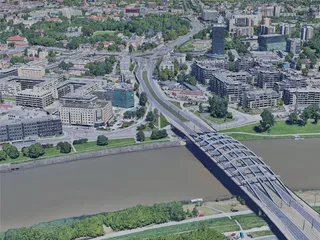 Krakow City, Poland (2019) 3D Model preview