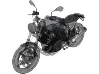 BMW R nineT Pure (2018) 3D Model preview
