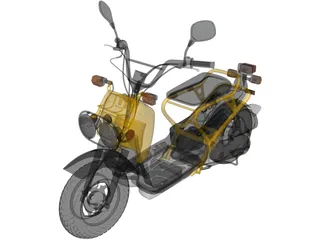 Honda NPS50 Zoomer Ruckus (2005) 3D Model preview