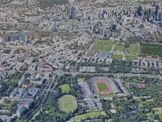 Warsaw City, Poland (2019) 3D Model preview