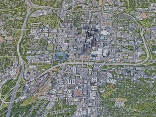 Charlotte City, NC, USA (2019) 3D Model preview